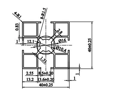 Mk-8-4040la Factory Custom Industrial 4040 Silver Anodized Aluminum Extrusion 6063 T Slot Aluminium Profiles for Window and Door Factory Price