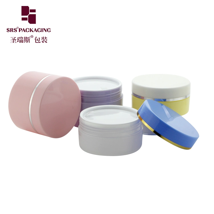 Eco friendly PP Atasco limpieza cosmética ronda cara de plástico envases de tarro de 80g Frasco de 100g 120g 150g 200g 300g 400g