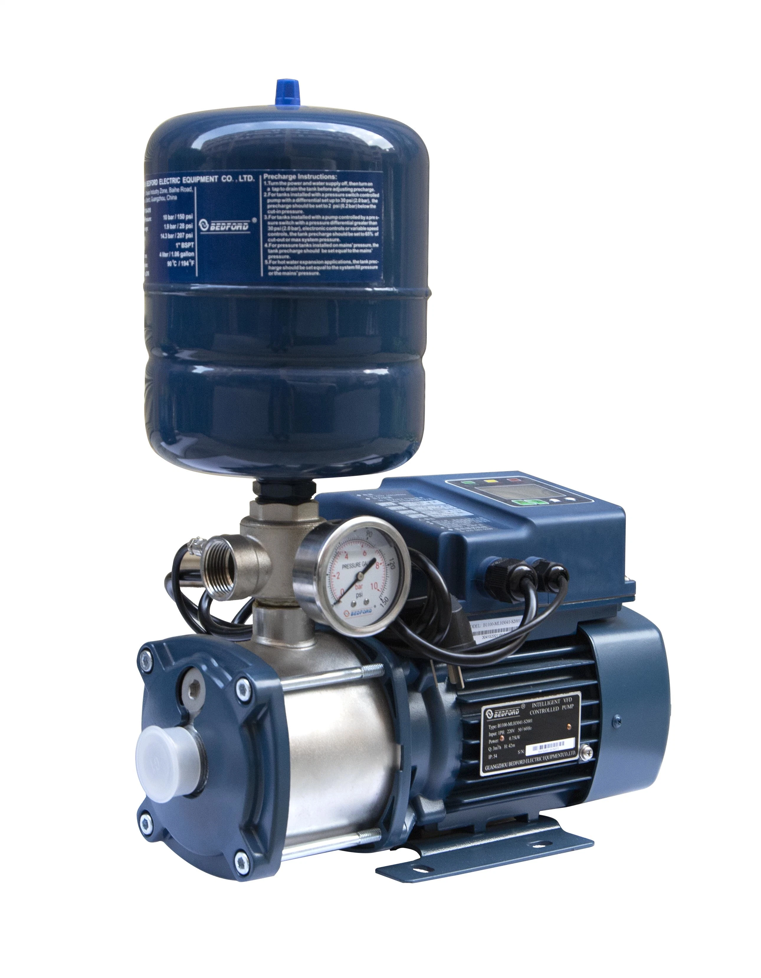 Bedford B1100 Series Pressure Booster Water Pump Equipment with Tank