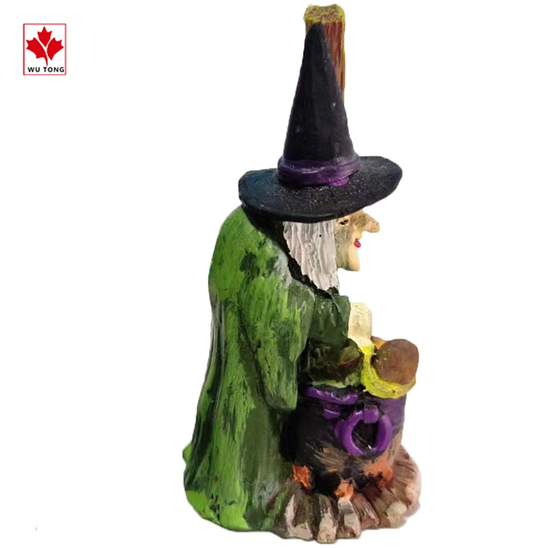 Hotsale Polyresin Crafts Halloween Witch Cooking