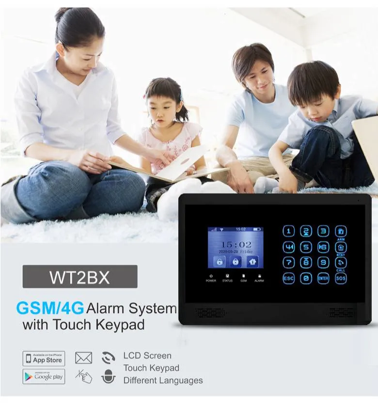 Smartlife Tuya WiFi 4G GSM SMS Home Security System Burglar Alarm