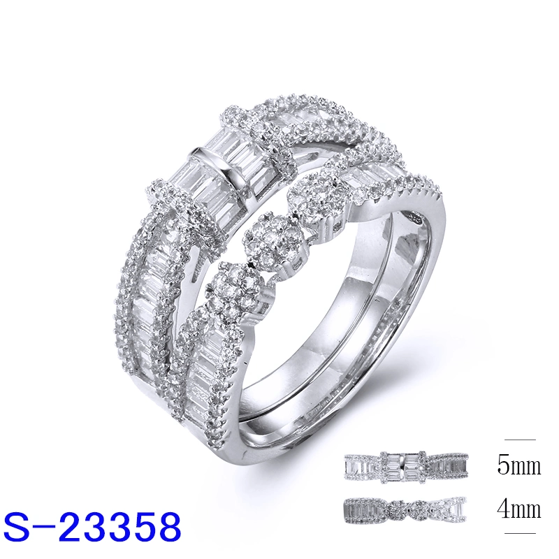 925 Sterling Silver Fashion Jewelry CZ Stone Engagement Ring for Women