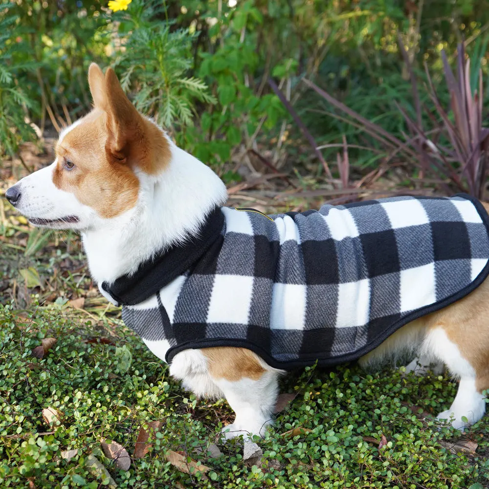 Customize British Style Plaid Windproof Warm Pet New Year Clothes