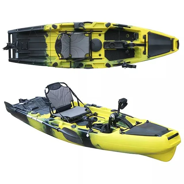 Nuevo kayak de pesca con pedal y propulsor de 11 pies de alta calidad y estable con diseño de moda en venta