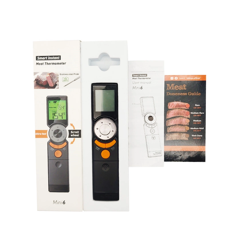 Waterproof Guided Temp BBQ Thermometer with Scroll Wheel Keyboard