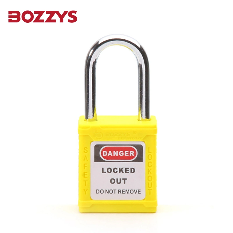 6*38mm Insulated Nylon Shackle Safety Padlock with Master Key for Industrial Lockout