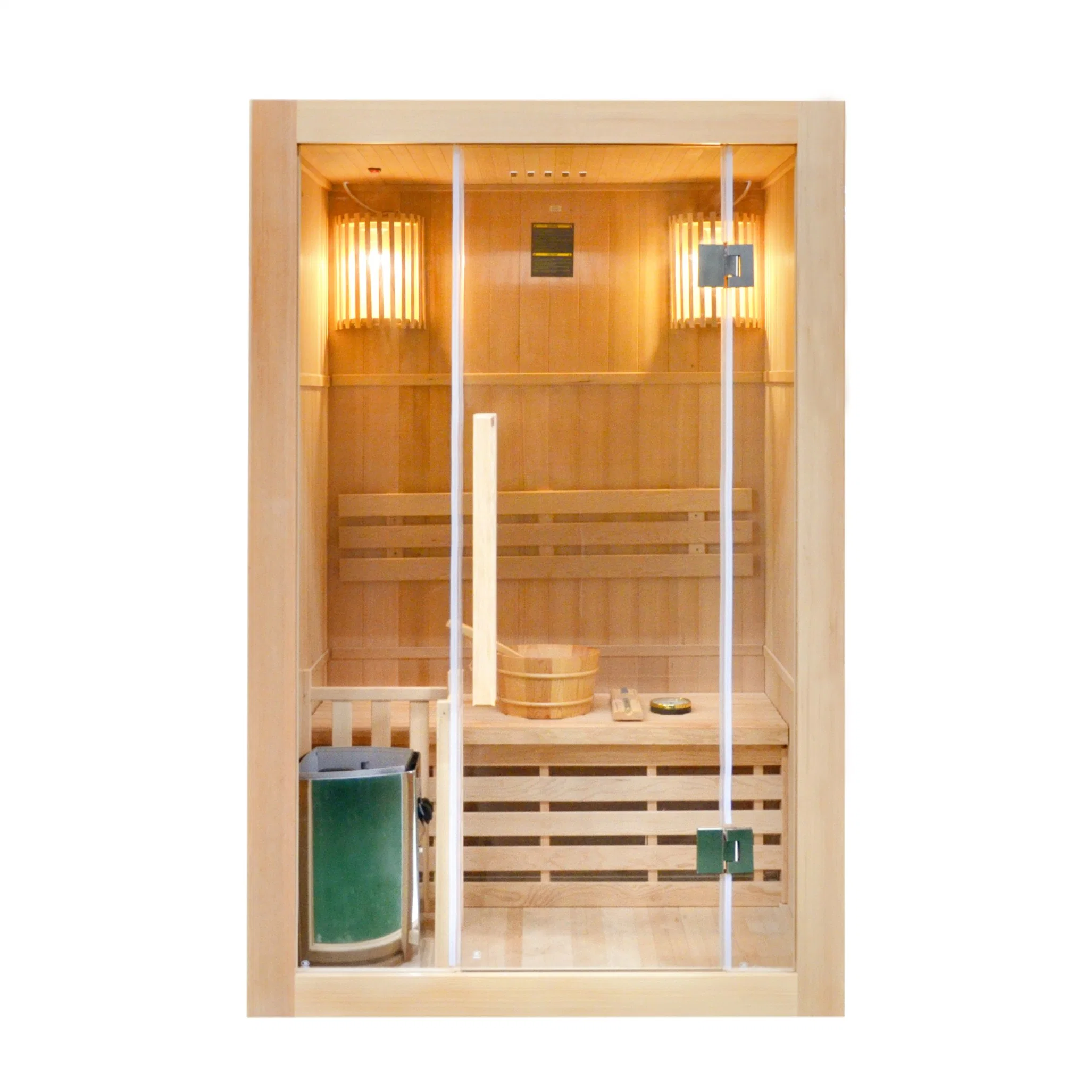 Home Spa Sauna de vapor cabina 2-3 personas estufa finlandesa Sauna de fábrica