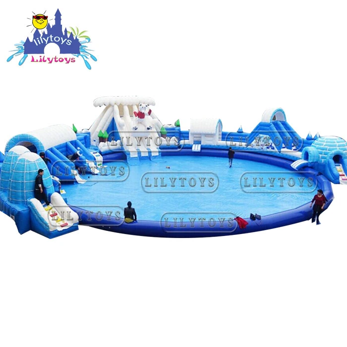 Inflatable Water Park Giant Amusement Park with Big Pool