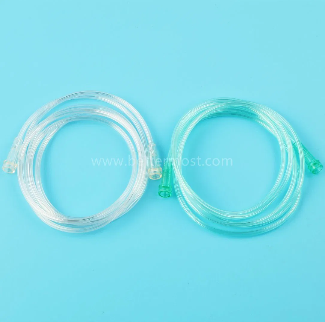 Tubo de oxígeno médico desechable de alta calidad Color Verde Blanco
