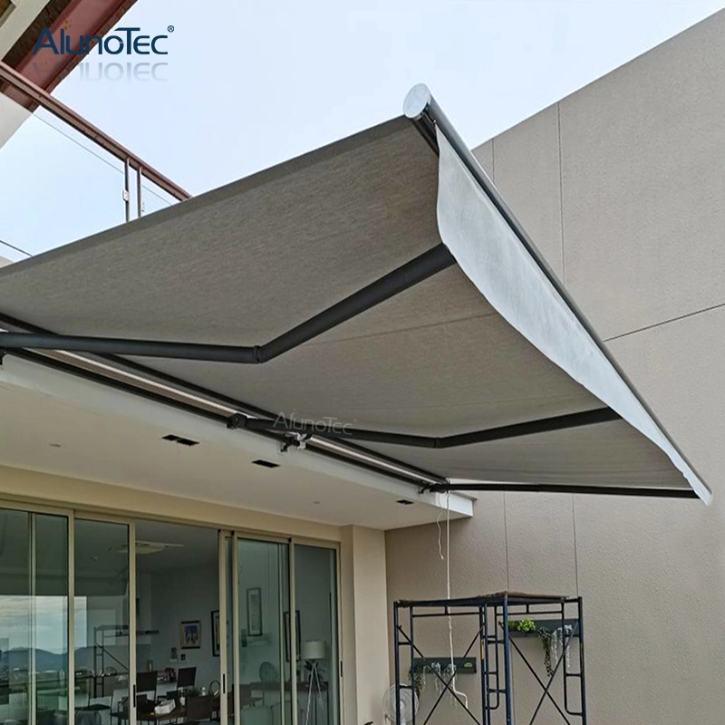 تعليق الجدار الكهربائي السقف بزوغ المطر تخصيص اللون 0 إلى مظلة ذات غطاء شرفة بزاوية 45 درجة مع مظلات لحافظة الشريط