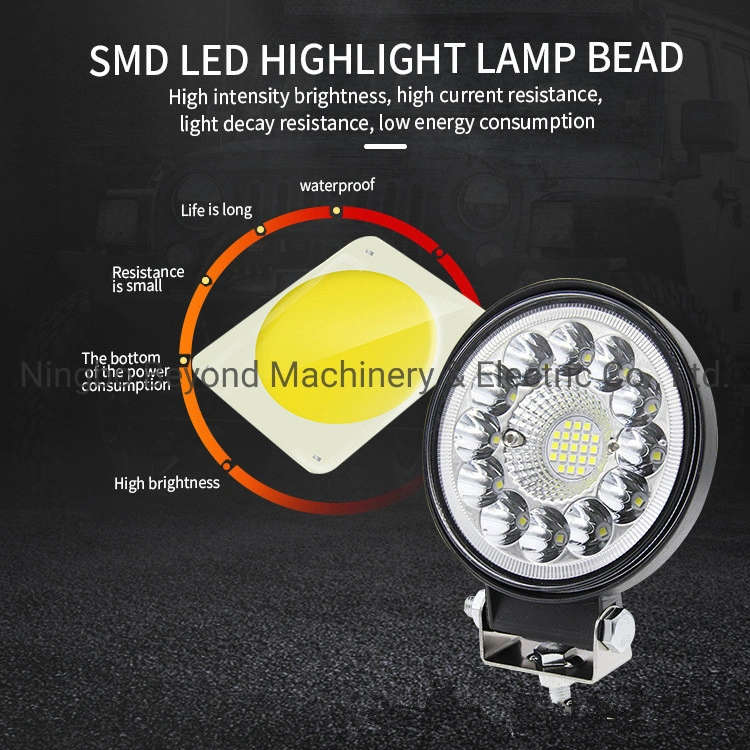 33LED-99W-35mm 2023 Lampe Auto Ronde LED Accessoires d'éclairage Systèmes de finition de travail