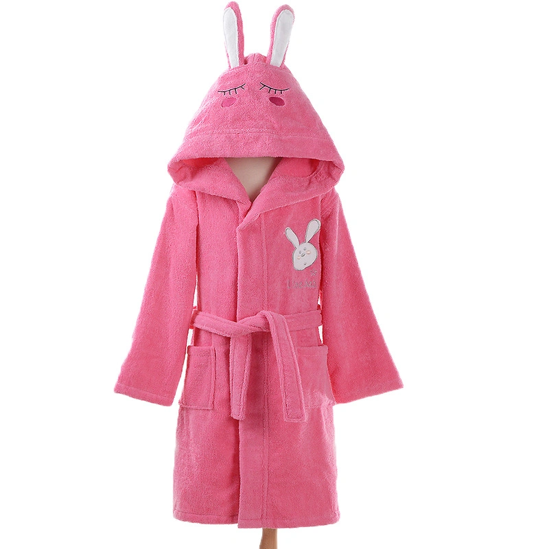 Pure Cotton Child Bathrobe Cute Thicken Winter Kid Bath Bathing Suits Non Chemical Fluorescer