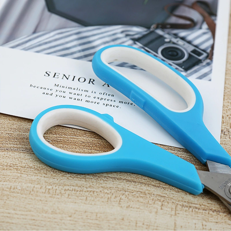 Affordable Sharp Stainless Steel Color Rubber Plastic Scissors