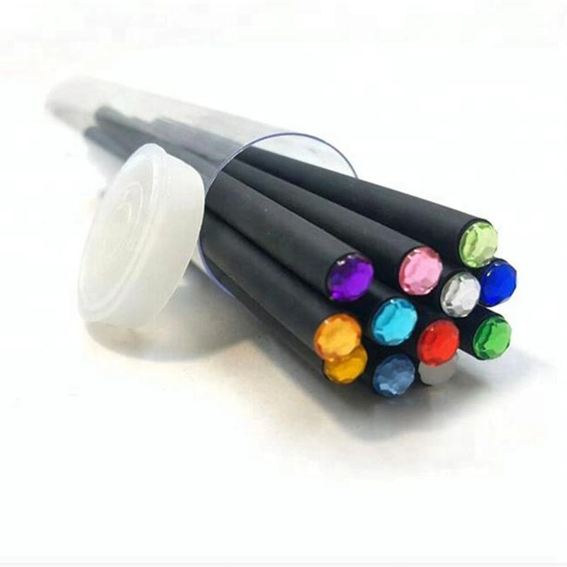 Crystal NOIR DIAMANT Crayon, crayon de bois noir affûté Hb, cadeau promotionnel crayon Bling Bling