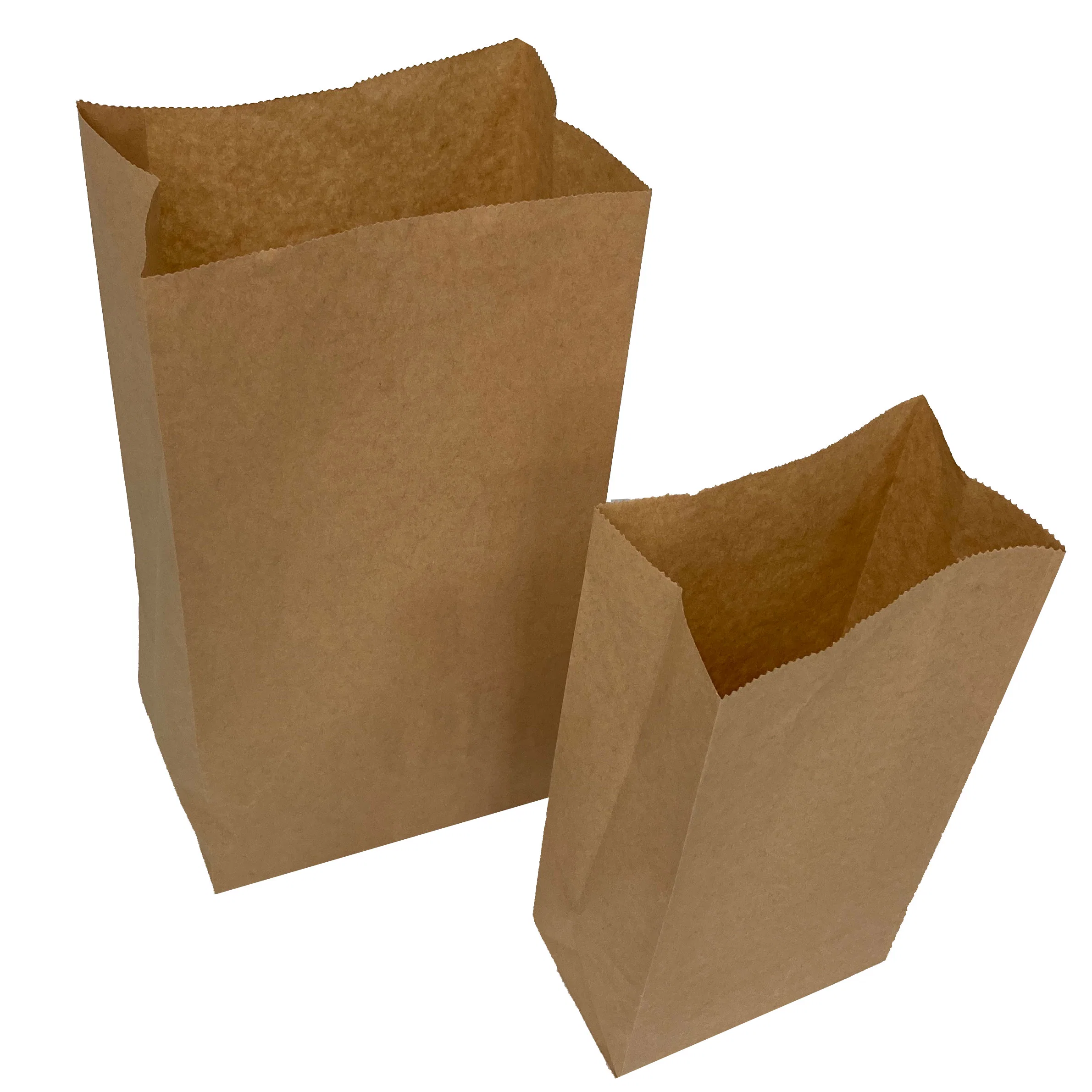 Custom Logo Printed Kraft Paper Reusable Flat Bottom Takeway Food Bread Paper Bag Without Handle