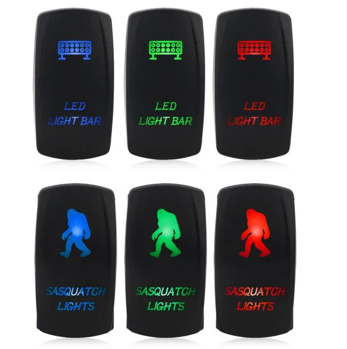 12V 20A Dual LED Rocker Switch Waterproof Marine Rocker Switch for Automotive Car