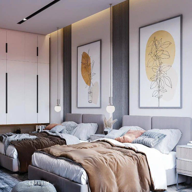 Schlafzimmer Möbel moderne Designs Samt Stoff Bett in Pakistan gesetzt