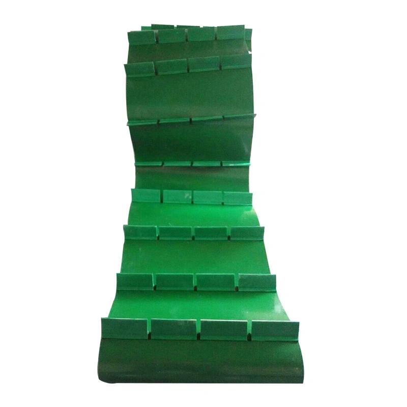 Portable 2.0 Green PVC Conveyor Belt with Cleats Dough Sheeter Belt