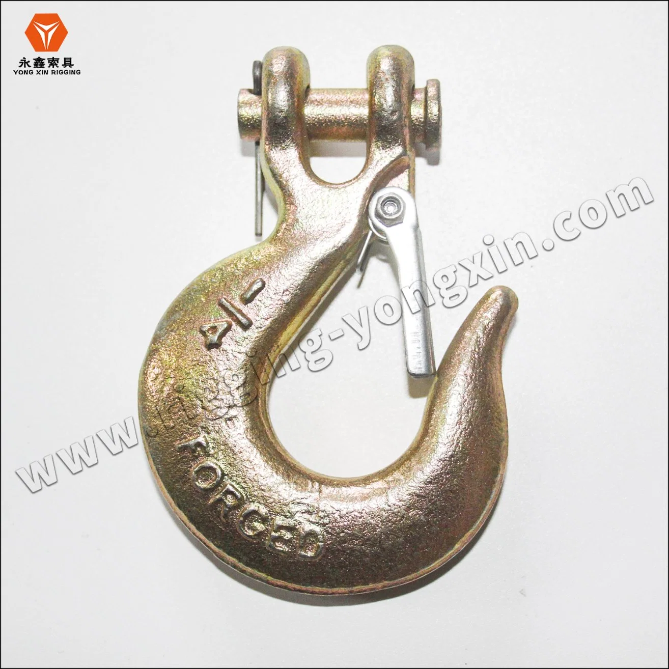 High quality/High cost performance  Rigging of G80 Drop Forged Alloy Steel Self Lock Safety Lifting Clevis Slip Hooks