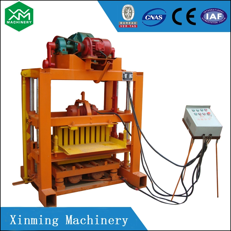 Qtj4-40 High quality/High cost performance Hollow Solid Paving Block Making Machine with Concrete Cement Mixer