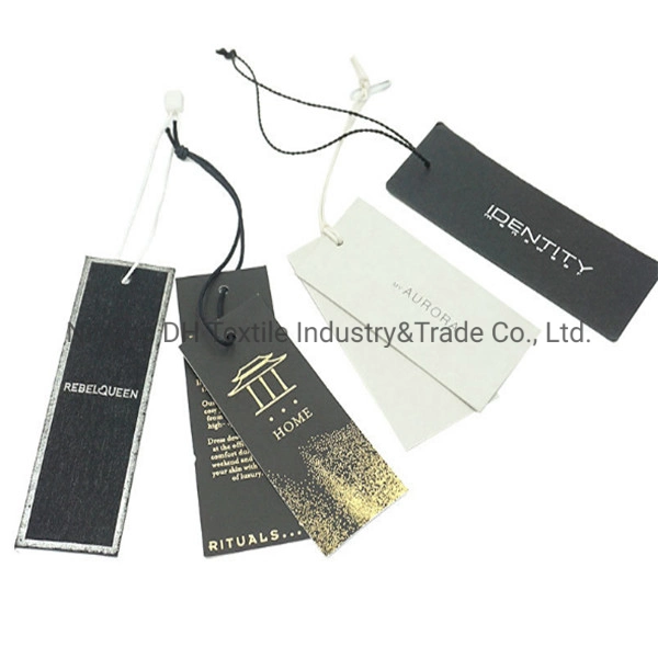 Kundenspezifischer hochwertiger Papieretikett-Papieranhänger für Kleidungsstücke/Taschen/Hüte/ von China-Hersteller