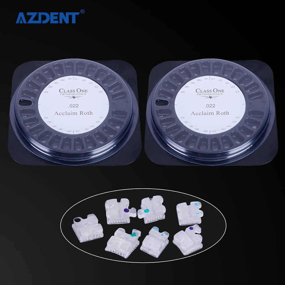 Factory Azdent Dental Materials Mbt 022 Hooks 3 Mesh Base Ceramic Bracket