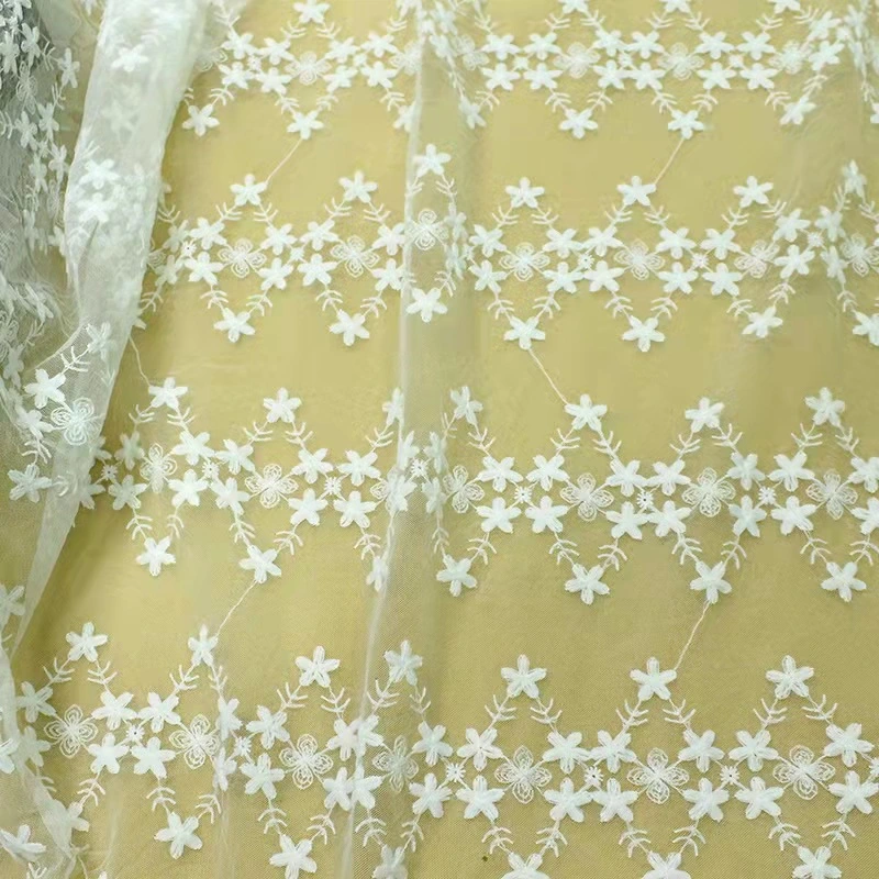 Water Soluble Web Lace Fabric Embroidery Lace for Wedding Dress Lady Garment