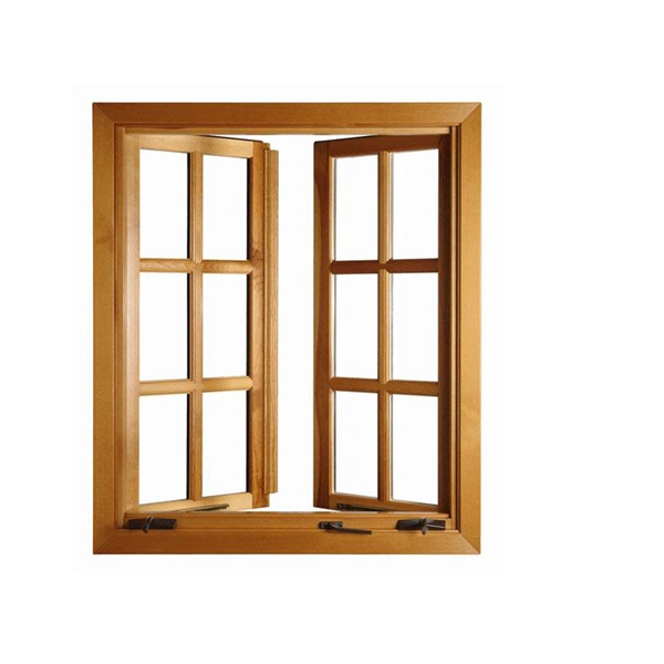 House Modern Aluminum Casement Grill Design 3D Wood Grain Swing Opening Windows