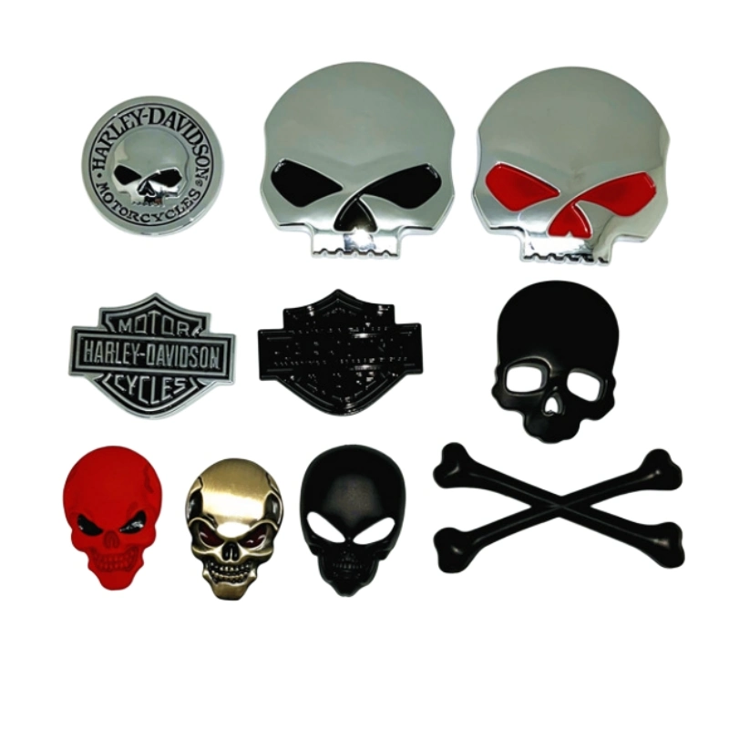 Factory Wholesale/Supplier Custom Logo Fit for Skull Motorcycle Body Tank Badge Metal Emblem Fender Car Accessories Car Parts Decoration Emblem Motorcycle Parts