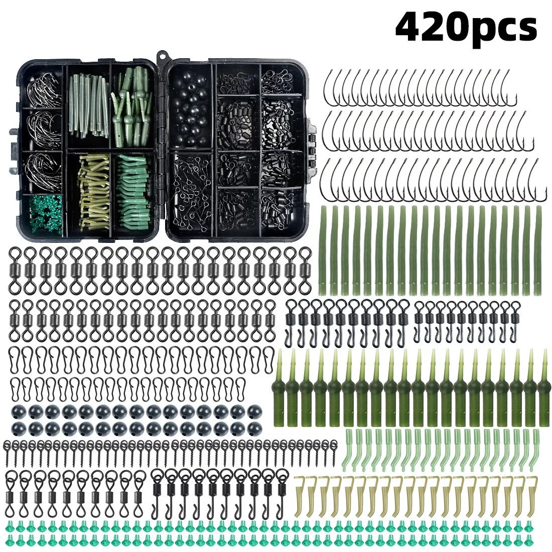 420PCS European Style Pond/Carp Fishing Tackle Accessories