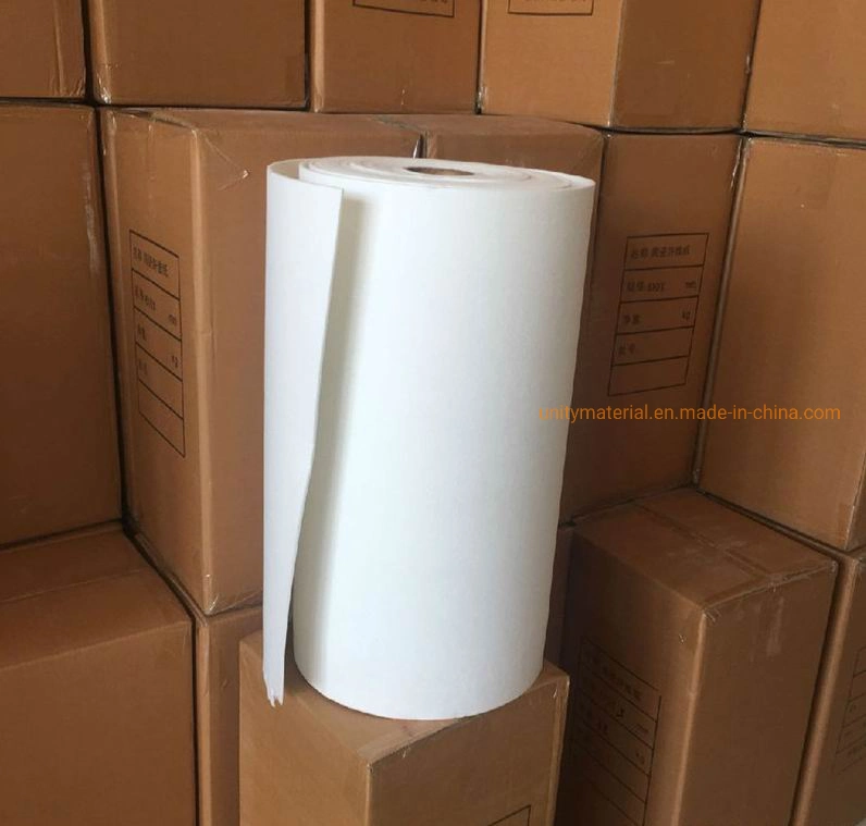 1260 C 1430c 6mm 5mm Thick Alumina Zircon Fibre Wool Adhesive Sheet Ceramic Fiber Thermal Insulation Refractory Wool Paper for Stove Sealing