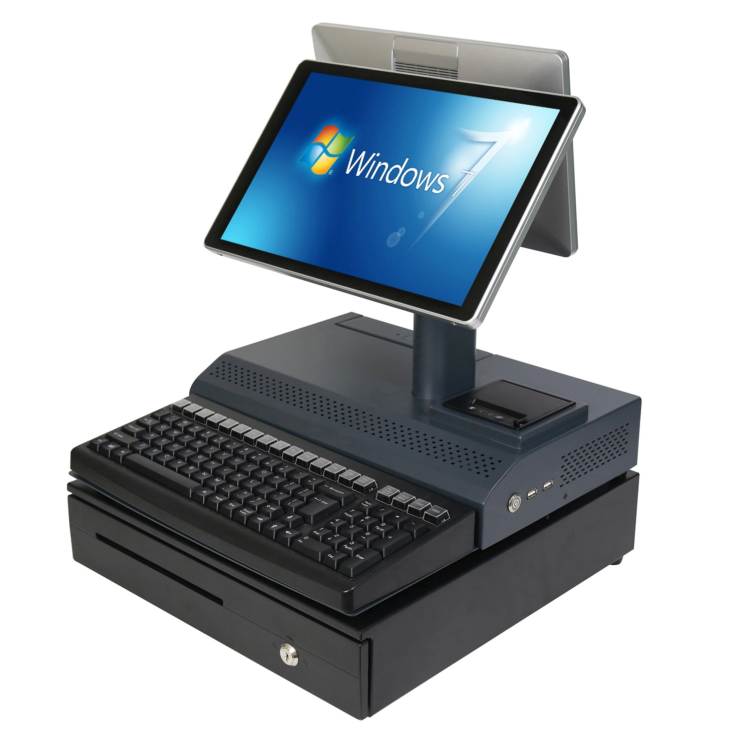 14" Windows Dual Screen Windows Supermarket POS Terminal Cash Register Payment Machine