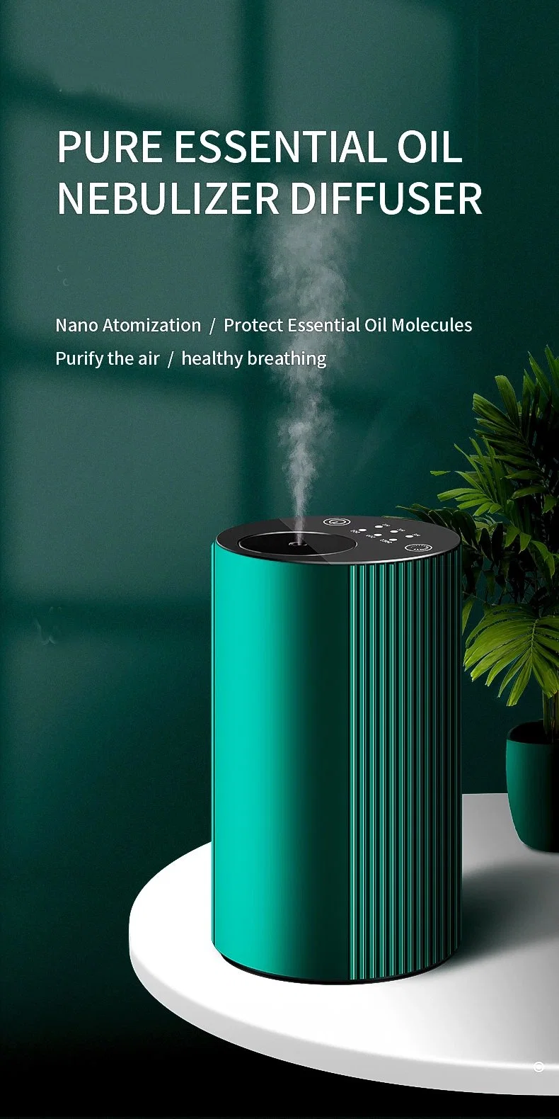 Electric Car Aroma Diffuser USB Waterless Home Nebulizer Essential Oil Diffuser