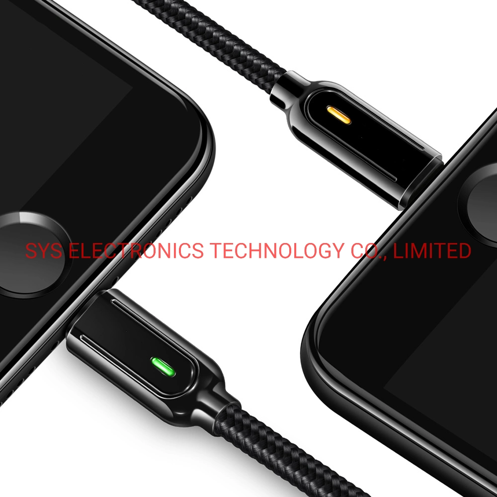 Upgraded Power off/on Smart LED Auto Disconnect Nylon Braided USB Charging Cable