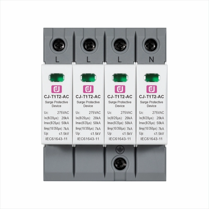 Cj-T1t2-AC 4p 20-50ka 275V Low Voltage System Surge Protective Device SPD