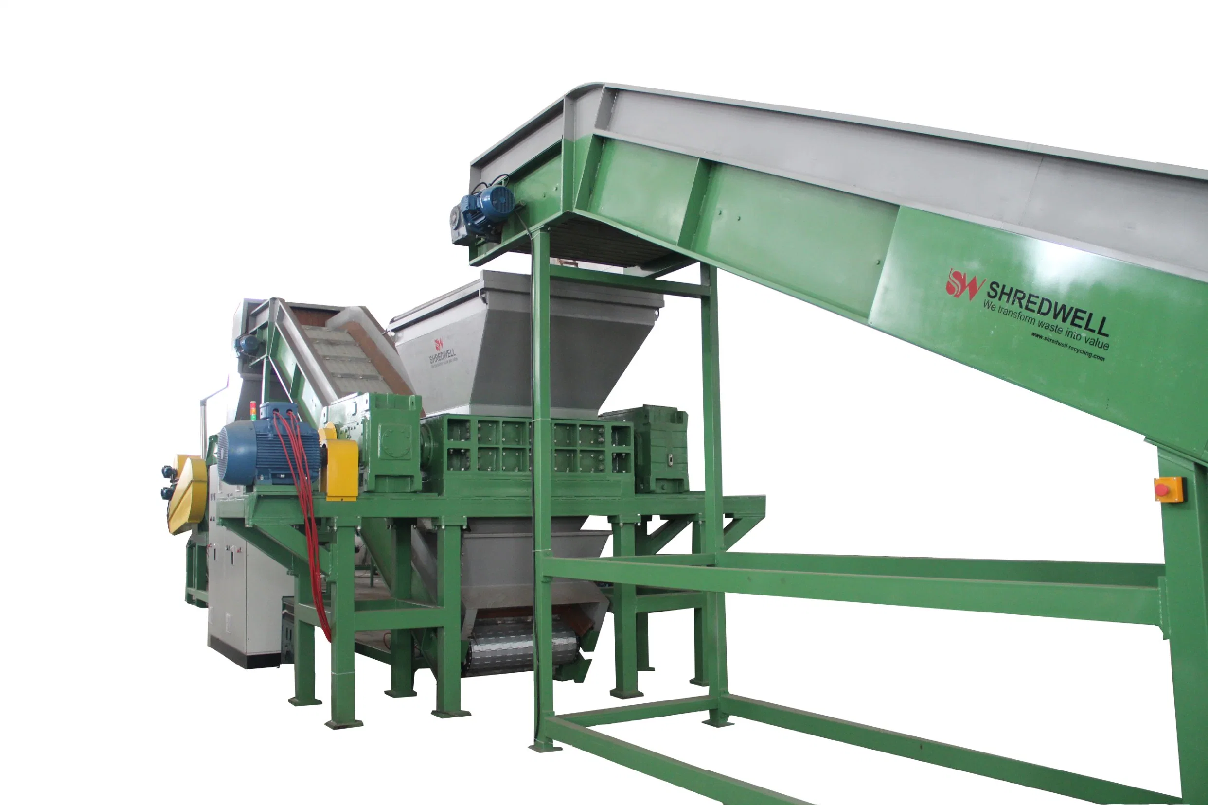 Low-Speed Metal Shredder Machine Aluminium Scrap Metal Cutting and Shavings Recycling