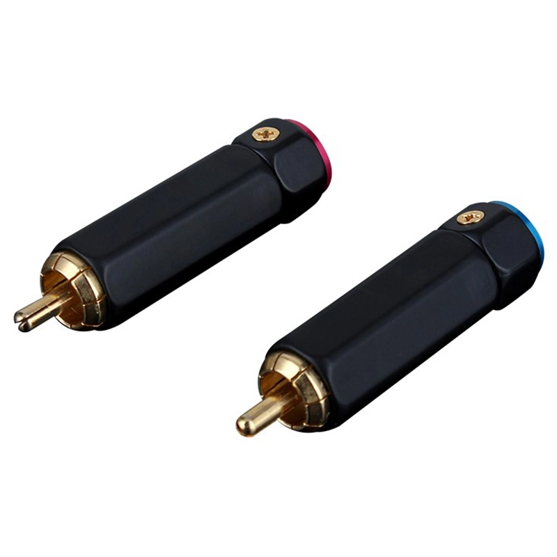 Copper Paint RCA Plug Connectors