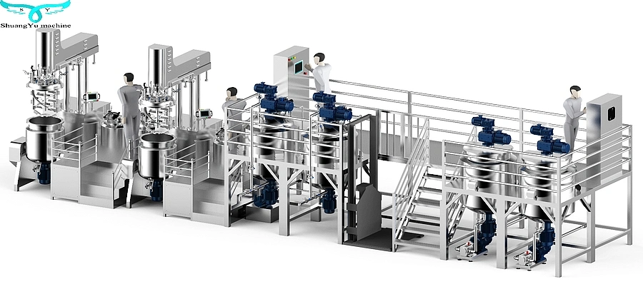 Vacuum Emulsifying Mixer Machine or Emulsifier Homogenizer Mixer for Cosmetic Manufacturing