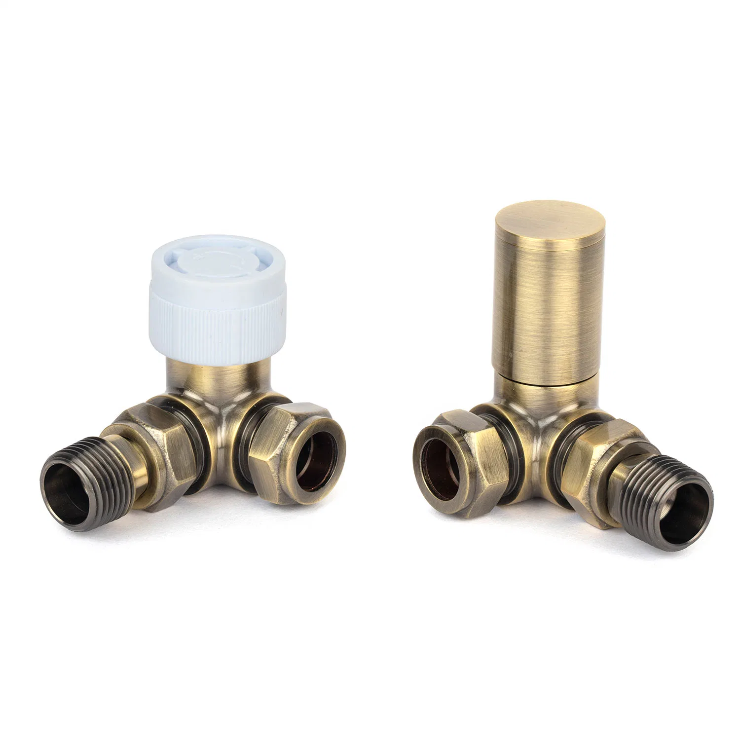 Brass Aluminum-Plastic Tube Straight Manual Temperature Control Valve Radiator Adjustable Thermostatic Valve, Supporting Connection Accessories