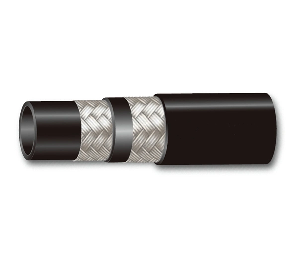 China Manufacturer Custom Steel Wire Braided Reinforced Hydraulic Rubber Pipe Hose Supplier