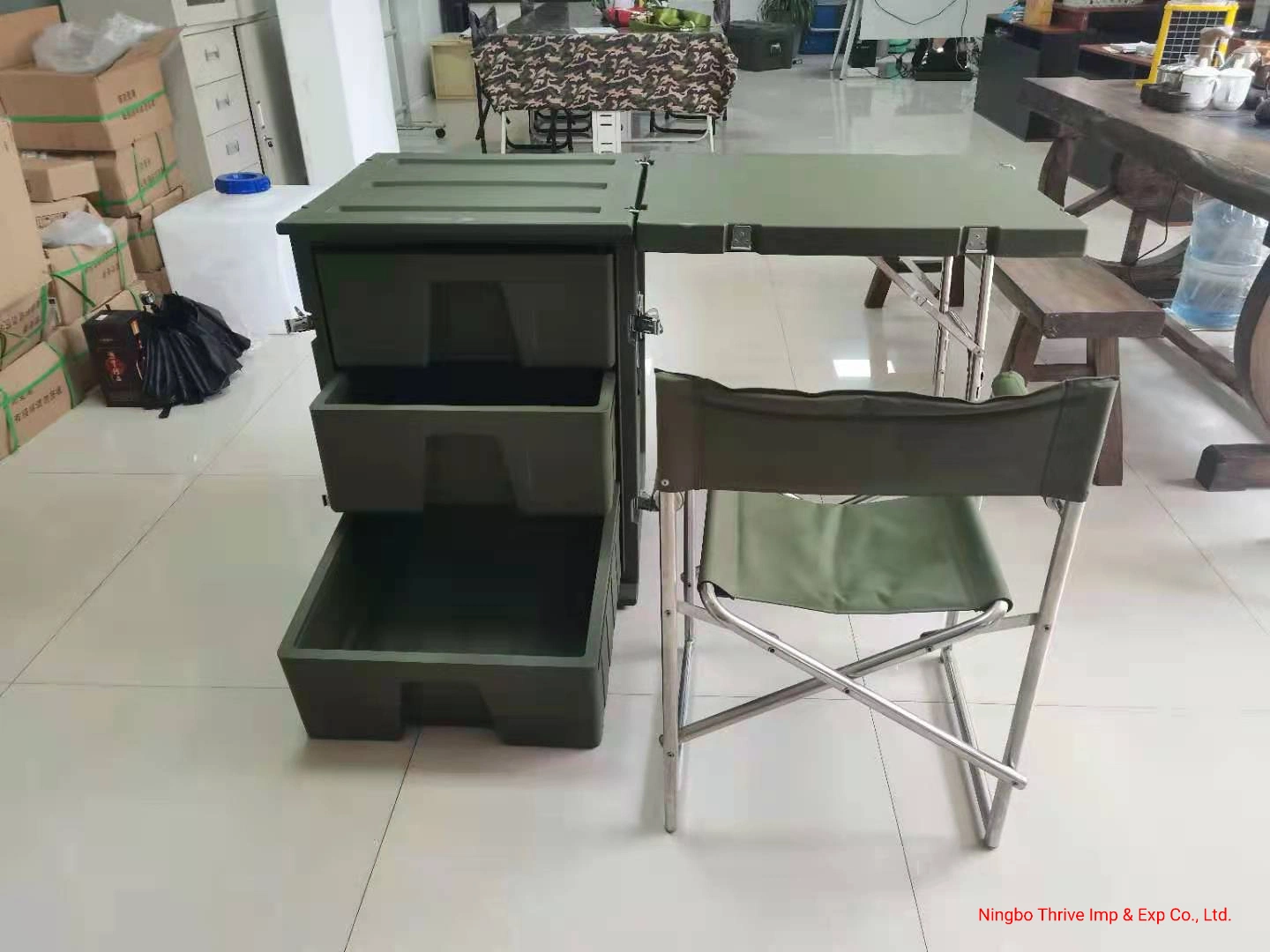 Estilo militar solo Conductor plegado Mesa mostrador de Comando Móvil