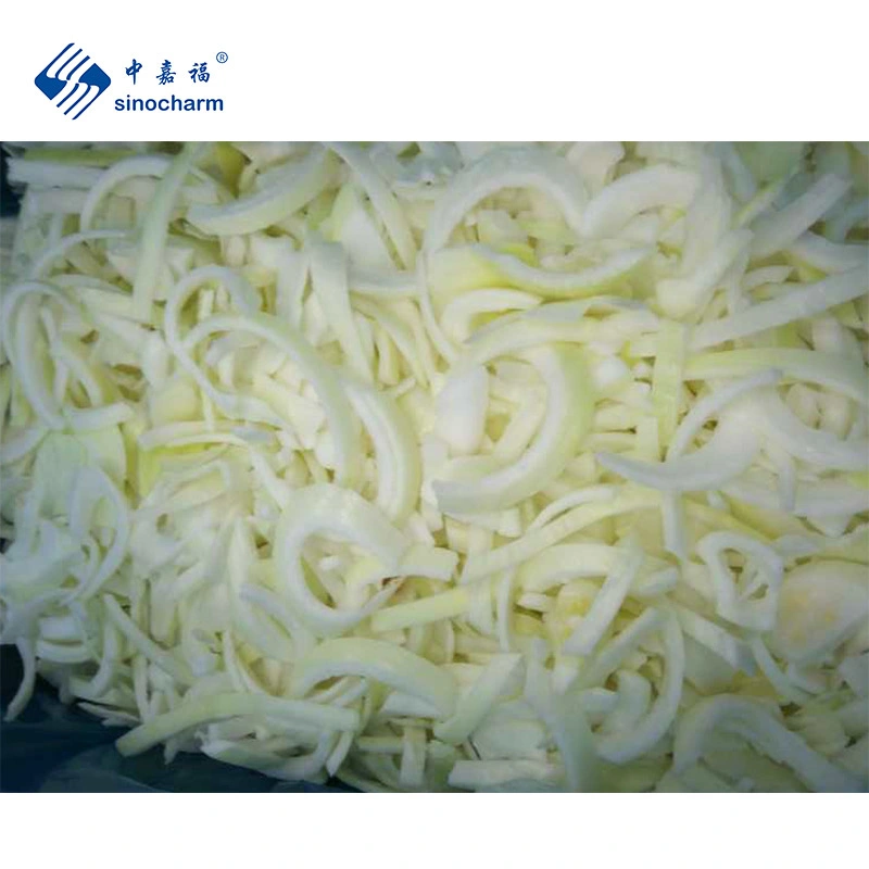 Sinocharm Brc-a Approved IQF White Onion Strips Suppliers Frozen Onion Strips