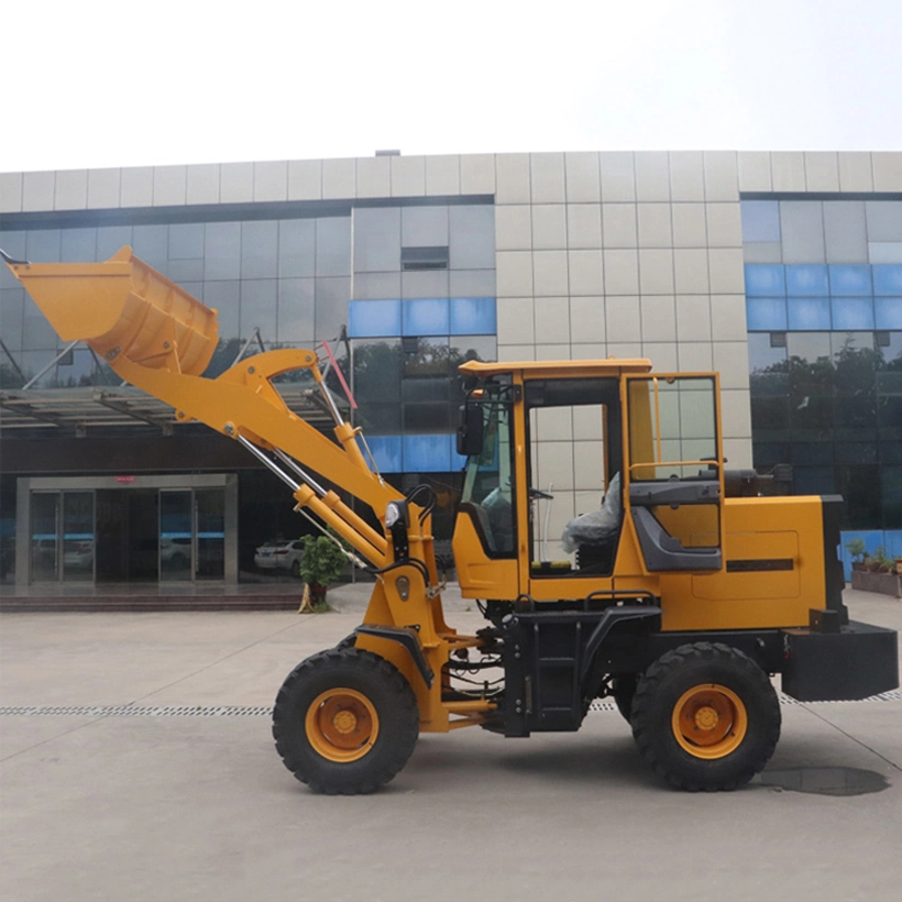 Small Compact Boom Loader 1 Ton 1.2 Ton 1.5 Ton 1.8 Ton Front End Wheel Loader with AC Joystick