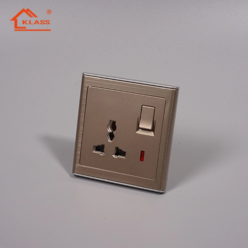 Factroy Supply New Design PC and 304 Stainless Steel Electric Wall Switch