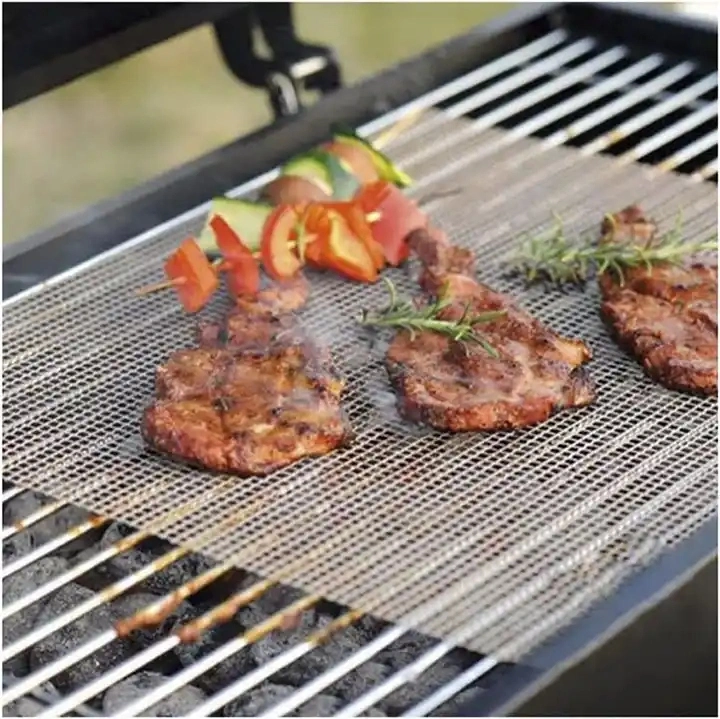 La sécurité alimentaire de PTFE résistant à la chaleur le tissu de verre Barbecue Mesh mat