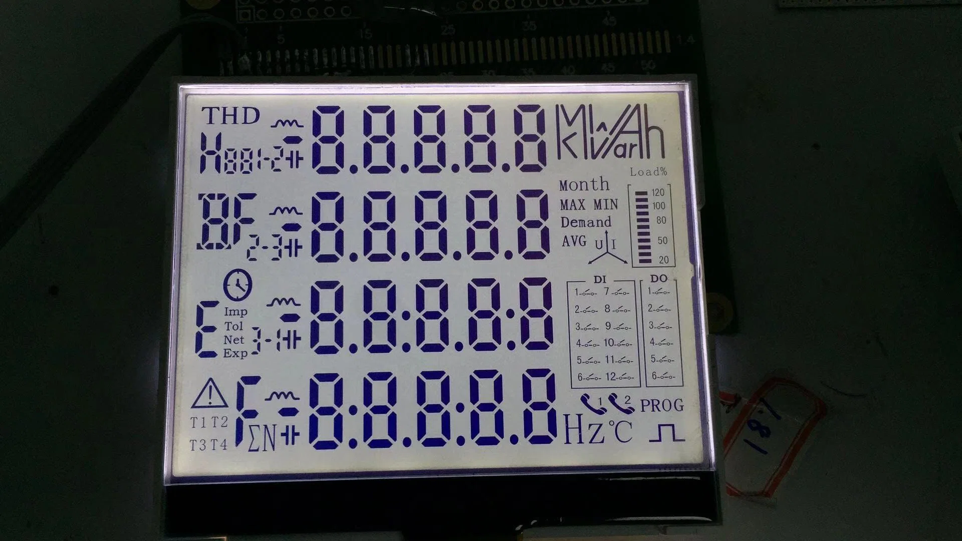 High Contrast LCD Display 7 Segment Va Type LCD for Termometro Digital