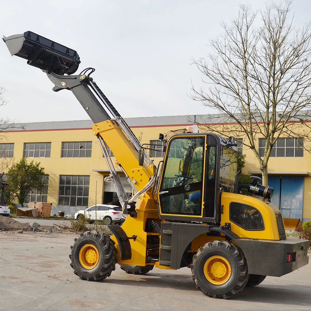 Manufacturer 4X4 Mini Telehandler Cheap Hydraulic Small 1.5 Ton Telescopic Boom Wheel Front Loader with EPA4 Euro5 for Farm Garden Construction