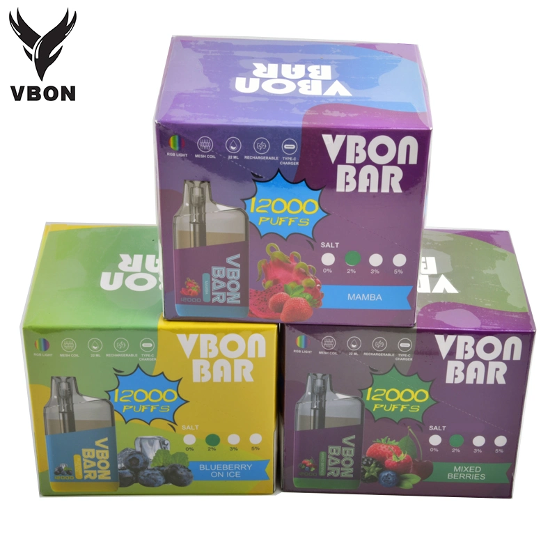 Los consumibles originales Vbon 12000bocanadas el flujo de aire ajustable de Vape desechable E Cig