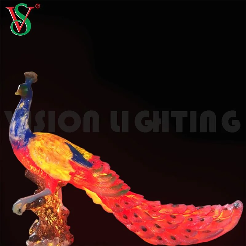 Fiberglass Animal Light Acrylic Peacock LED Outdoor Motif Decoration Lighting