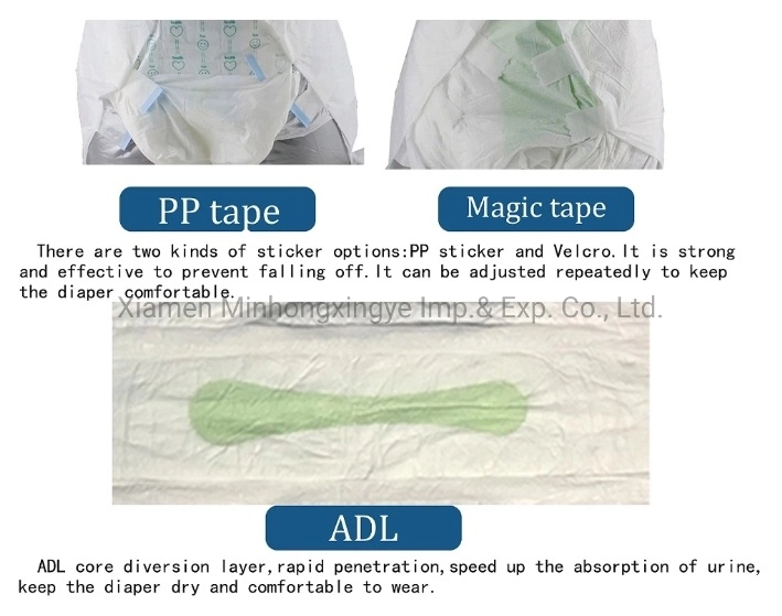 Economic Comfort Adult Diaper Cheap Disposable Adult Products with Magic Tape